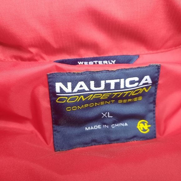 Nautica Outerwear Puffer Vest Down Feather Adult Size XL Blue Red Outdoors Retro - Picture 5 of 11